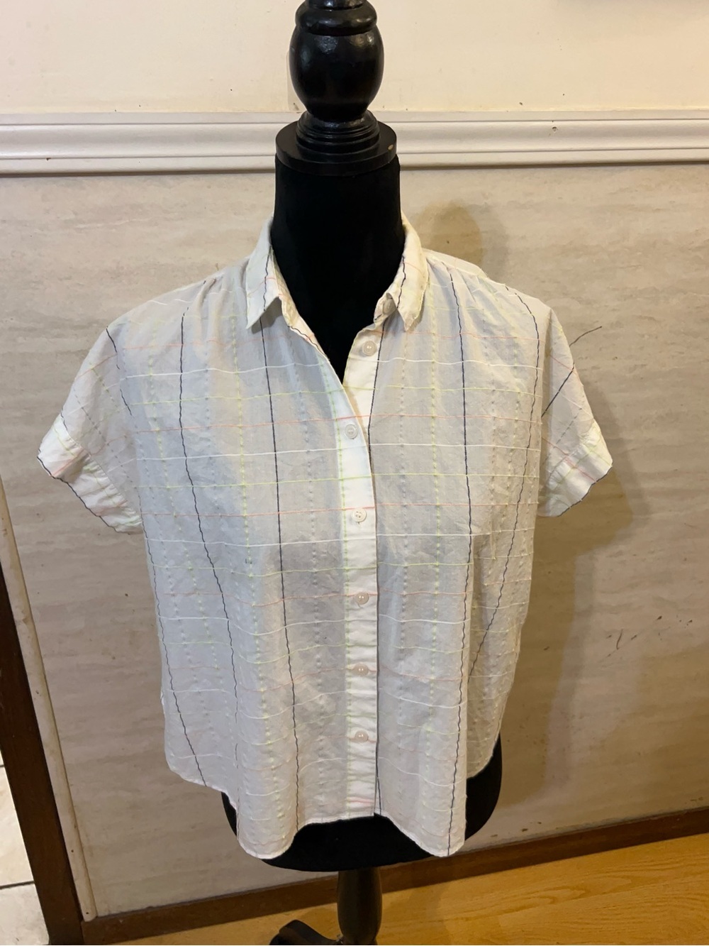 Madewell Courier Shirt Flecked Rainbow Stripe